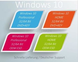 Программное обеспечение бита ДВД Микрософт Виндовс профессионала 64 с ключом ОЭМ продукта, загерметизированным новым