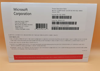 Корейские лицензия пакета OEM программного обеспечения 64 Microsoft Windows 10 версии Pro сдержанная первоначальная