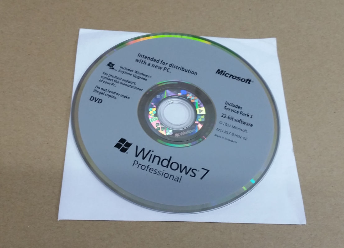 Бит Hologramm DVD бита 64 Vollversion 32 пакета OEM коробки Sp1 Windows 7 профессиональный розничный