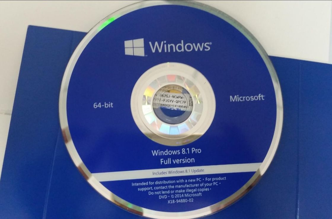 Активация OEM DVD програмного обеспечения операционной системы Windows 8,1 компьютером